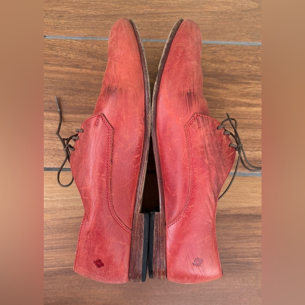 Nisolo Red Oliver Scarlet Oxford 5 for 5 Lace Up Shoe Size 7 - Picture 6 of 11
